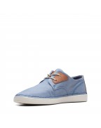 Men's Blue Textile Sneakers