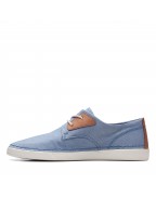 Men's Blue Textile Sneakers