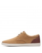 Men's Dark Sand Suede Strap Sneakers