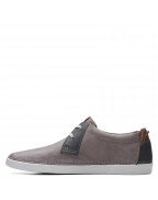Men's Grey Leather Sneakers