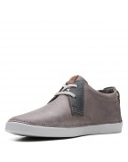 Men's Grey Leather Sneakers