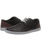 Men's Low-Top Black Leather Sneakers