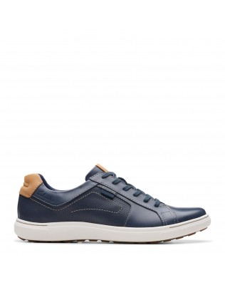 Men's Navy Leather Sneakers
