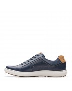 Men's Navy Leather Sneakers