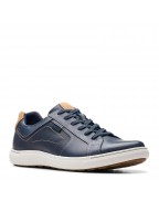 Men's Navy Leather Sneakers