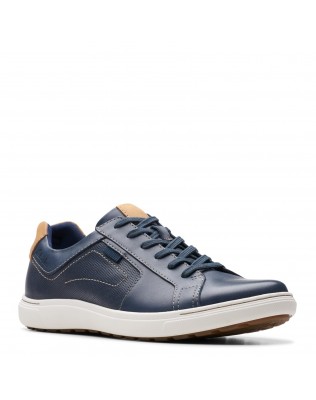 Men's Navy Leather Sneakers
