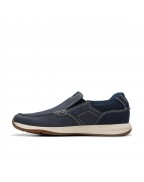 Men's Navy Nubuck Loafers