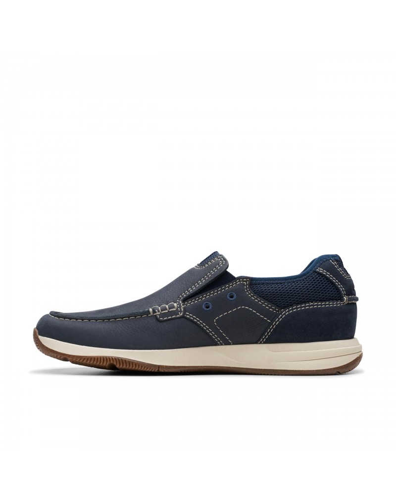 Men's Navy Nubuck Loafers